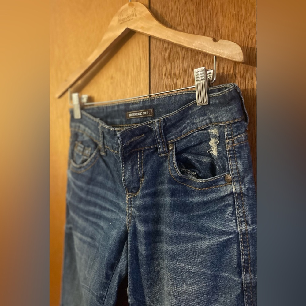 Underground Distressed Blue Jeans
